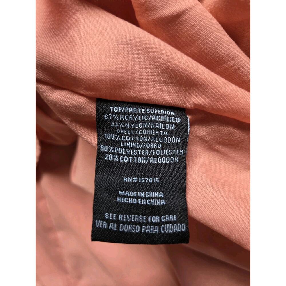 Cynthia Rowley Mixed Media Tank Tiered Dress Drop Waist Sz M Dusty Peach Boho - Picture 7 of 11